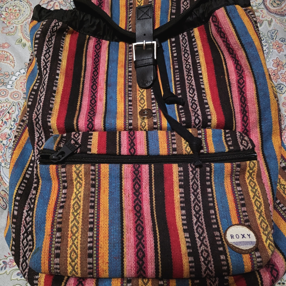 Roxy Multicolor Striped Backpack - image 1